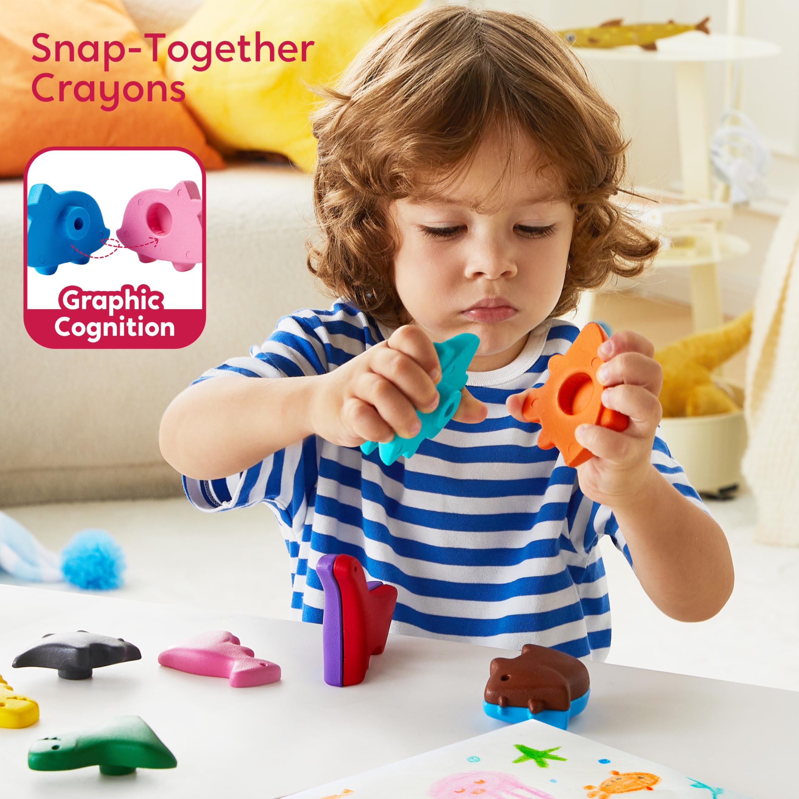 SYNCFUN gift-ready dinosaur crayons make a delightful present for young artists.