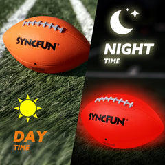 SYNCFUN glow football LED night play enhances visibility for safer games