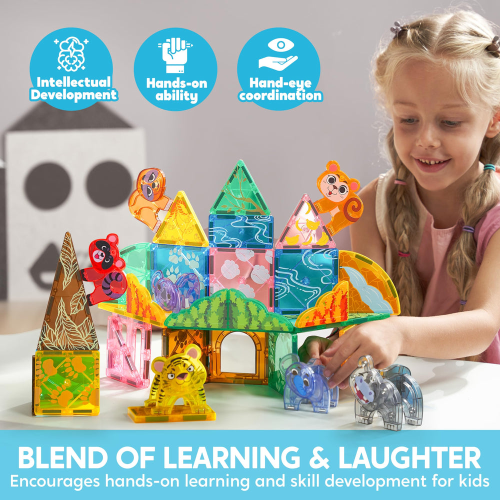 SYNCFUN jungle elephant magnetic tile for creative building and spatial thinking
