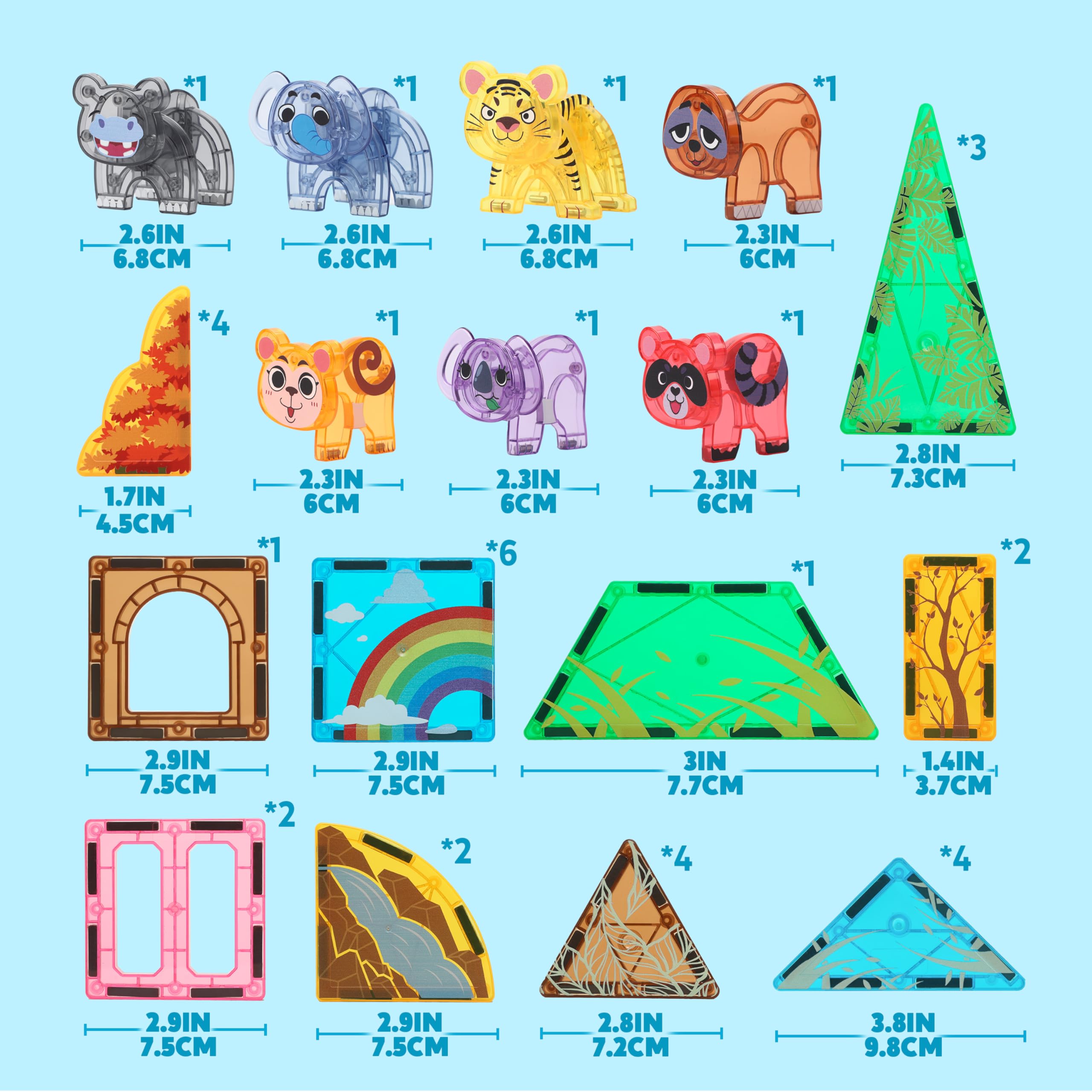SYNCFUN jungle raccoon magnetic tile for vibrant world-building