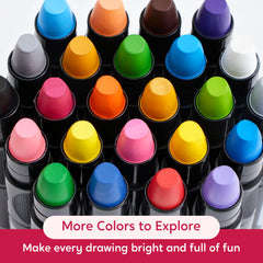 SYNCFUN mess-free design minimizes residue in art sessions