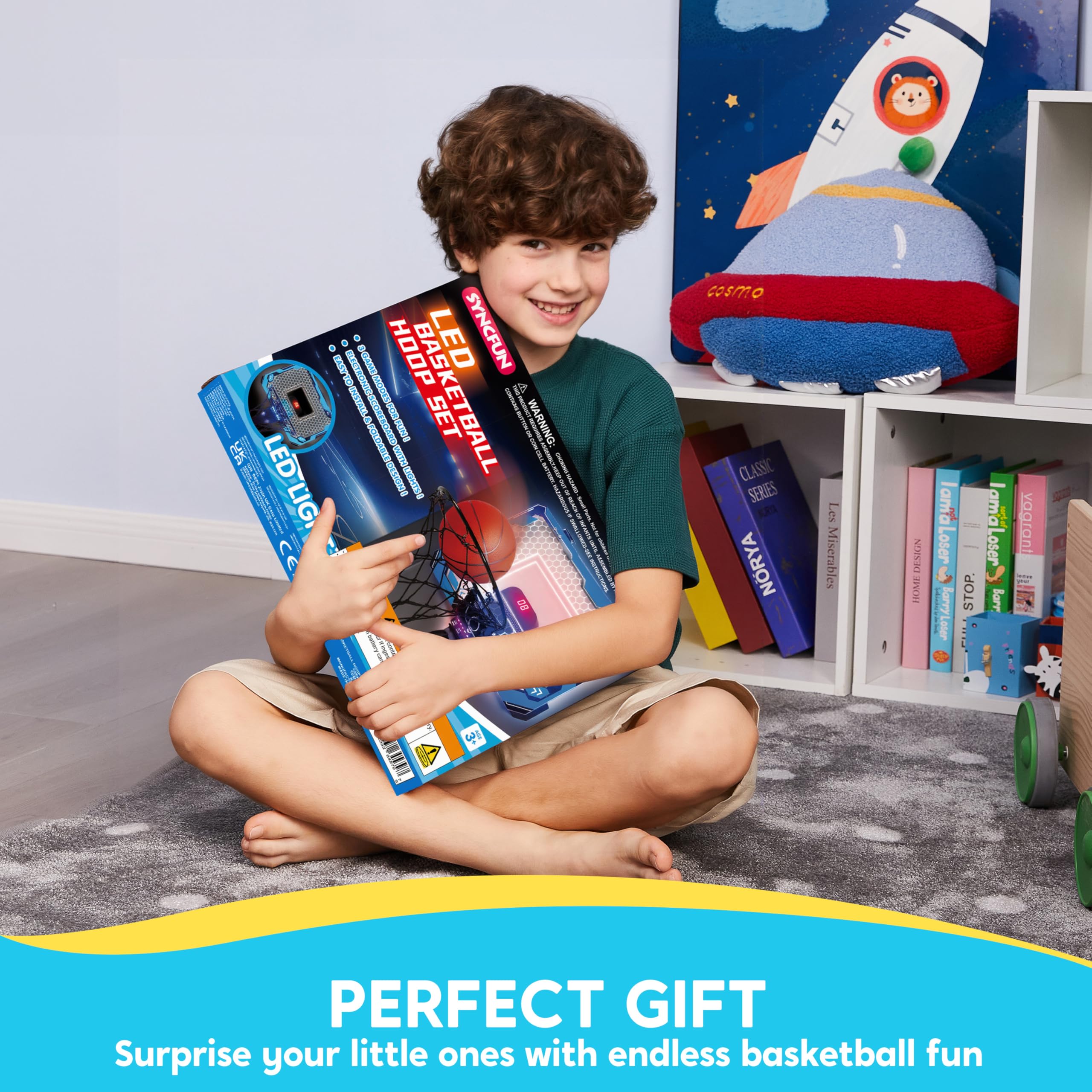SYNCFUN LED hoop lights up rooms and motivates kids