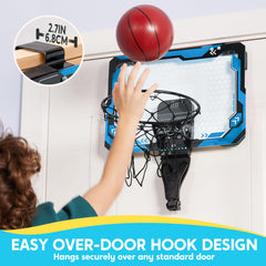SYNCFUN over-the-door hoop with scoreboard display for friendly competition