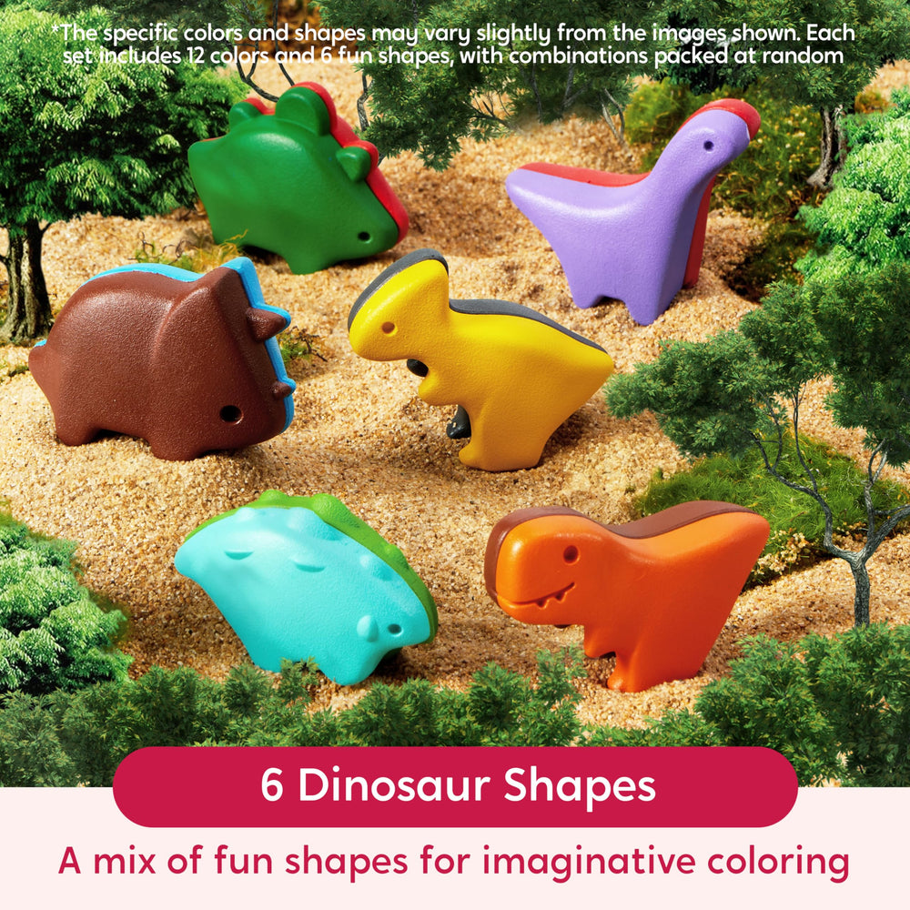 SYNCFUN no-wrap twist-draw crayons eliminate paper waste and breakage.
