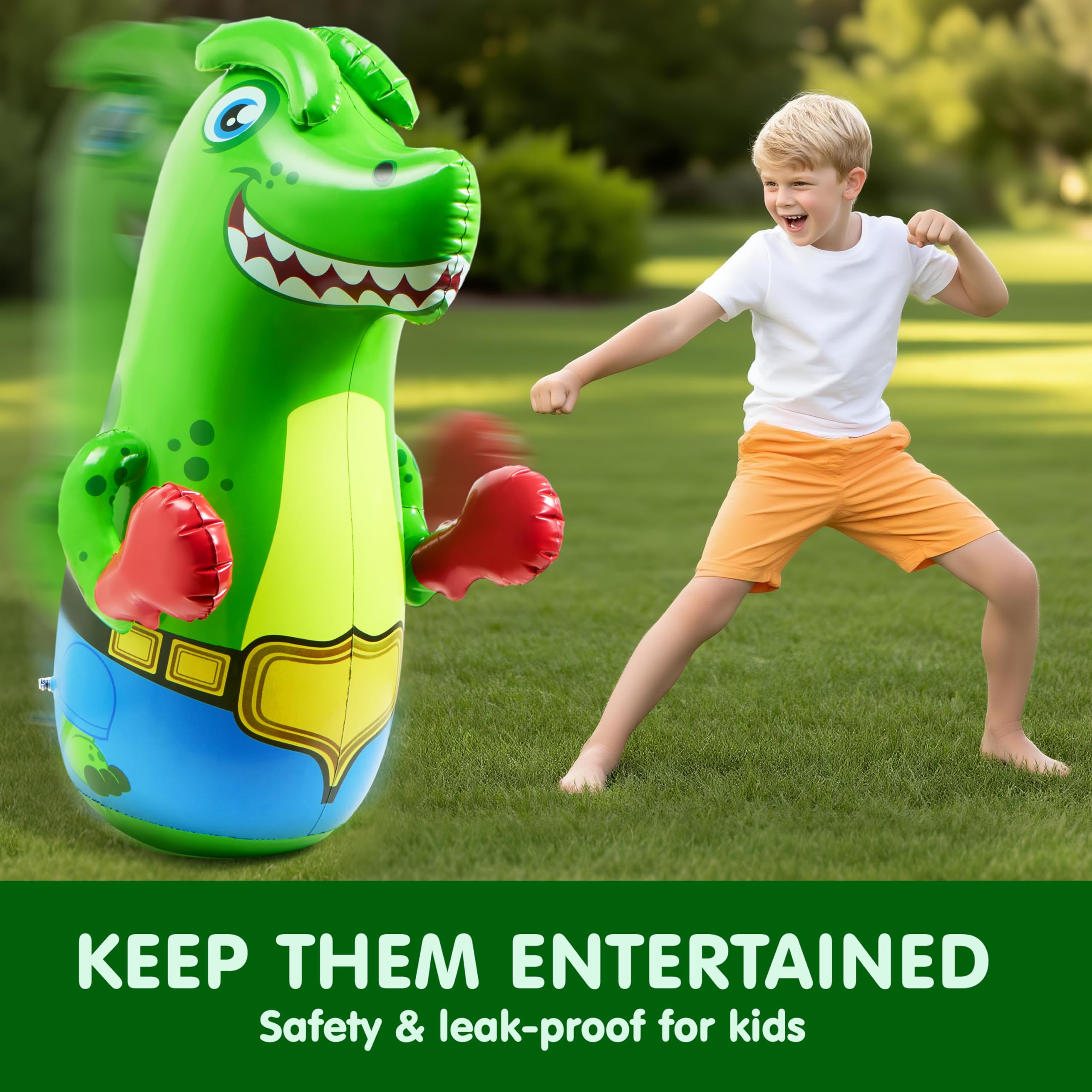 SYNCFUN T-Rex Bopper kids enjoying playtime with the toy