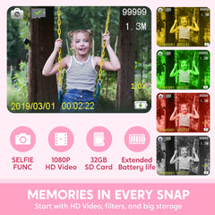 SYNCFUN Unicorn Kids Camera dual selfie lens for group shots