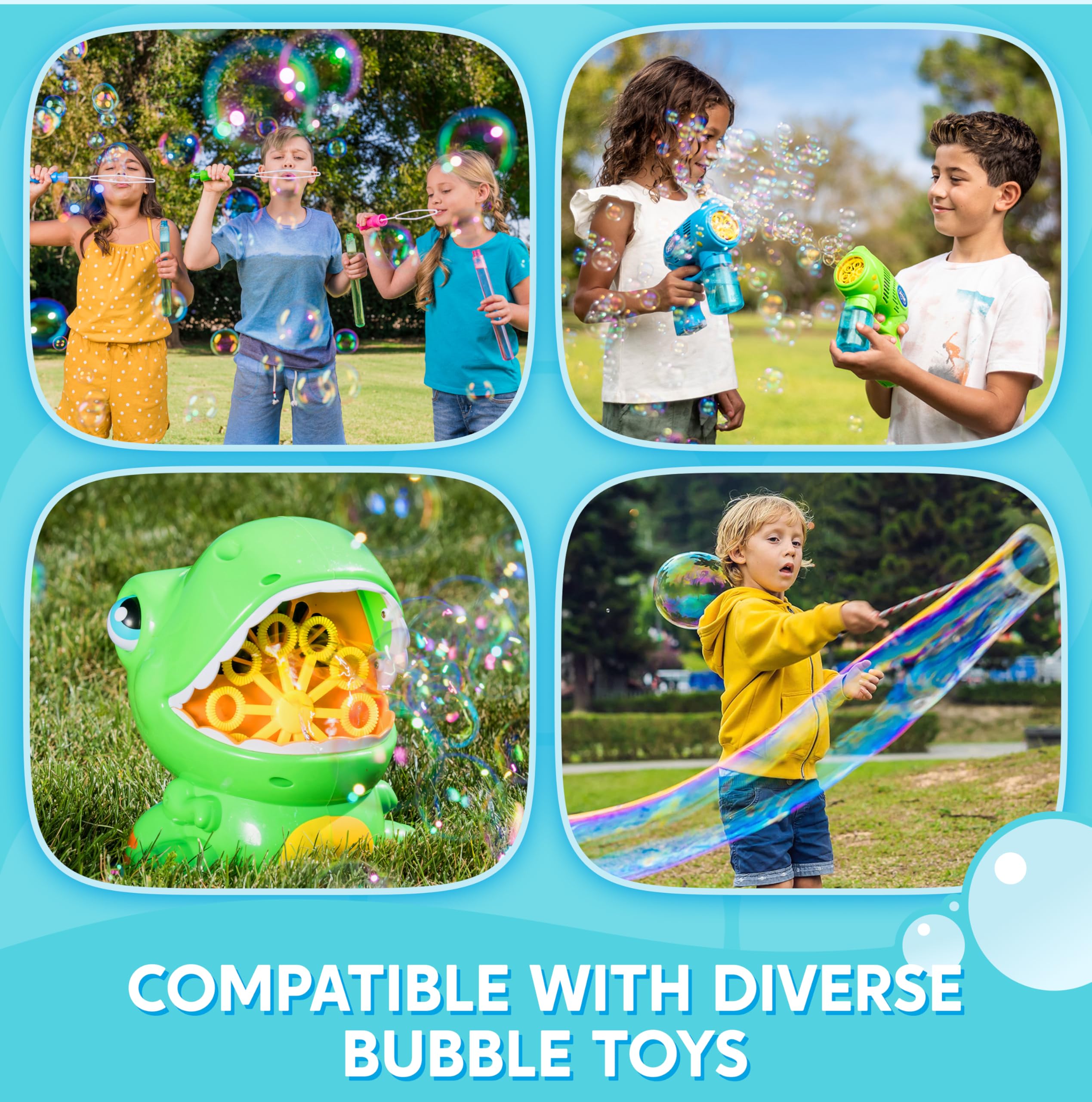 Vibrant long lasting bubbles from SYNCFUN for all ages