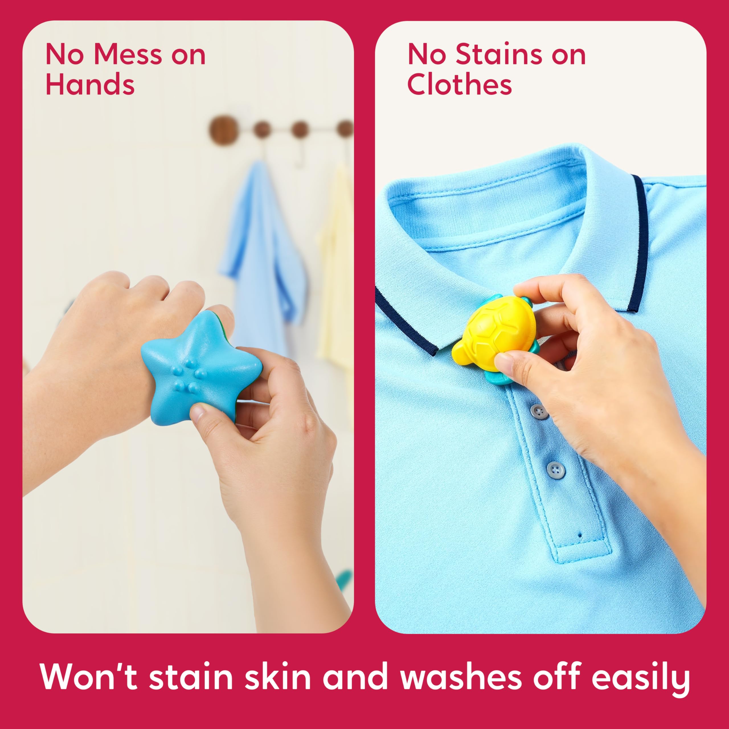 SYNCFUN washable beeswax crayons leave no stains on skin or fabrics