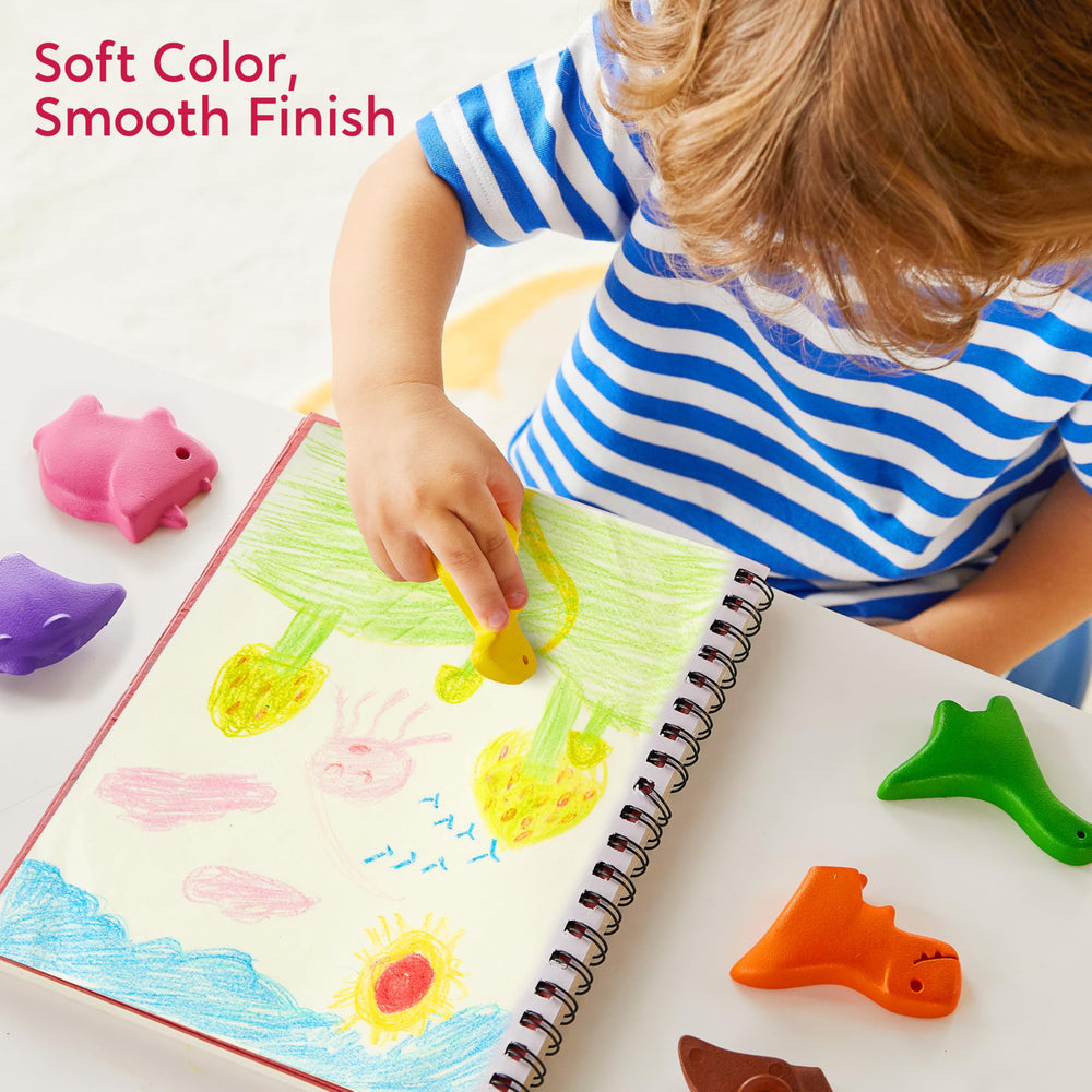 SYNCFUN washable crayons mean mess-free coloring that wipes away from skin and fabric.
