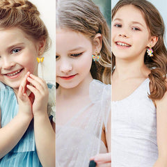 SYNLIN clip-on earrings with ladybug theme add cute charm with gentle fit.