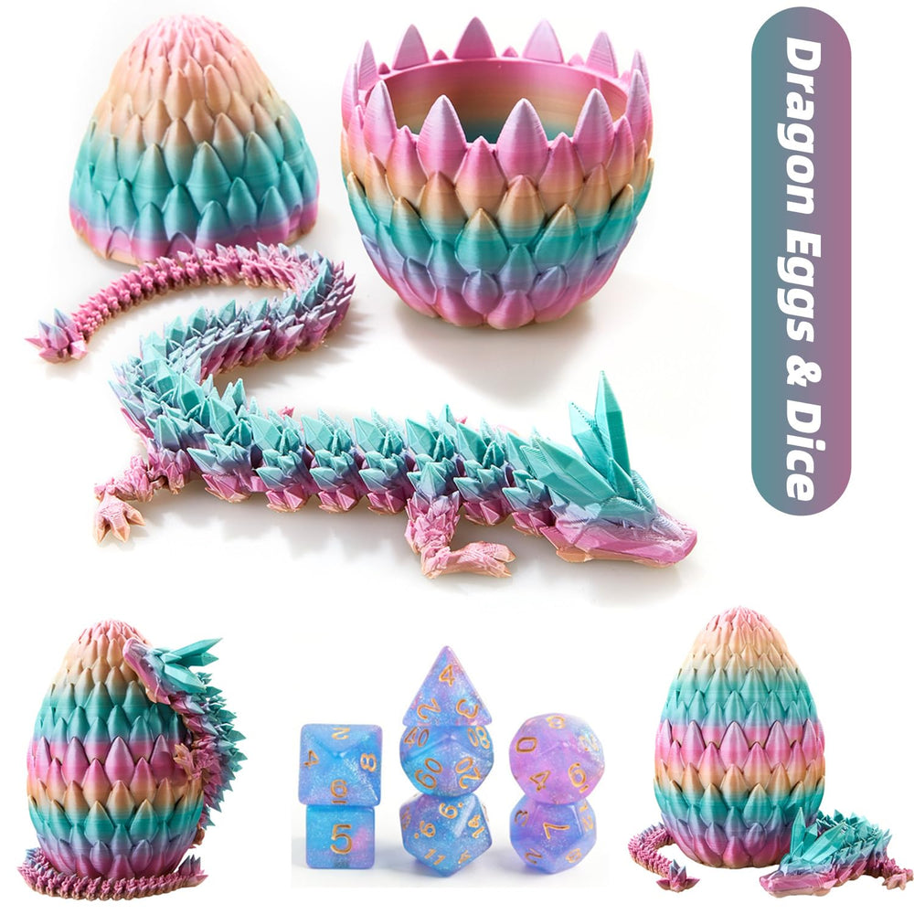syouces 3D printed dragon egg decorative piece for desk and game nights
