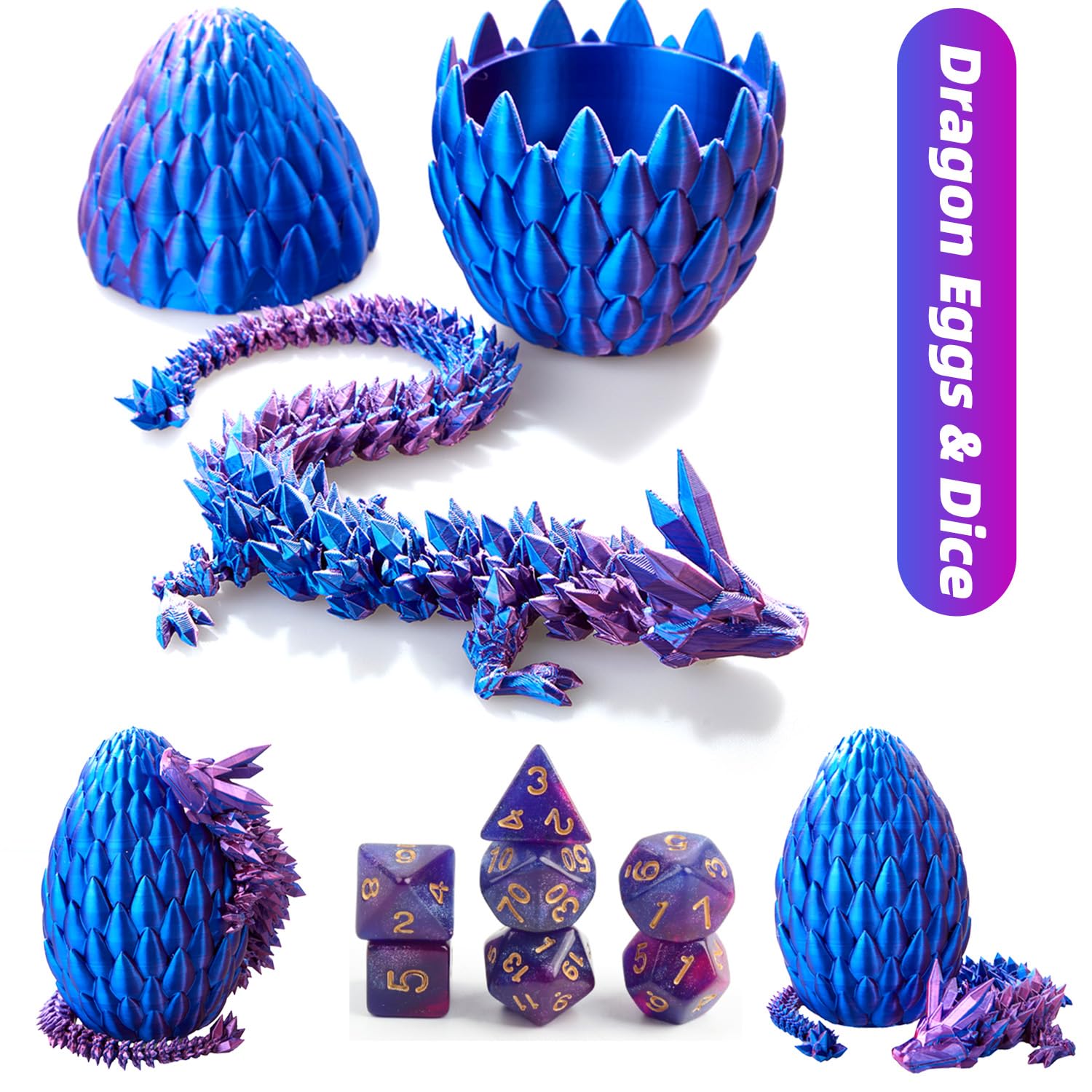 syouces 3D printed dragon egg, a striking desk display for RPGs