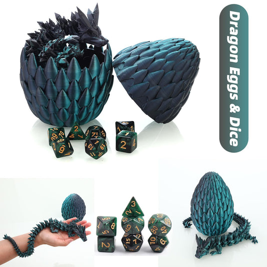 syouces dragon egg 3D printed with dragon figure for display.