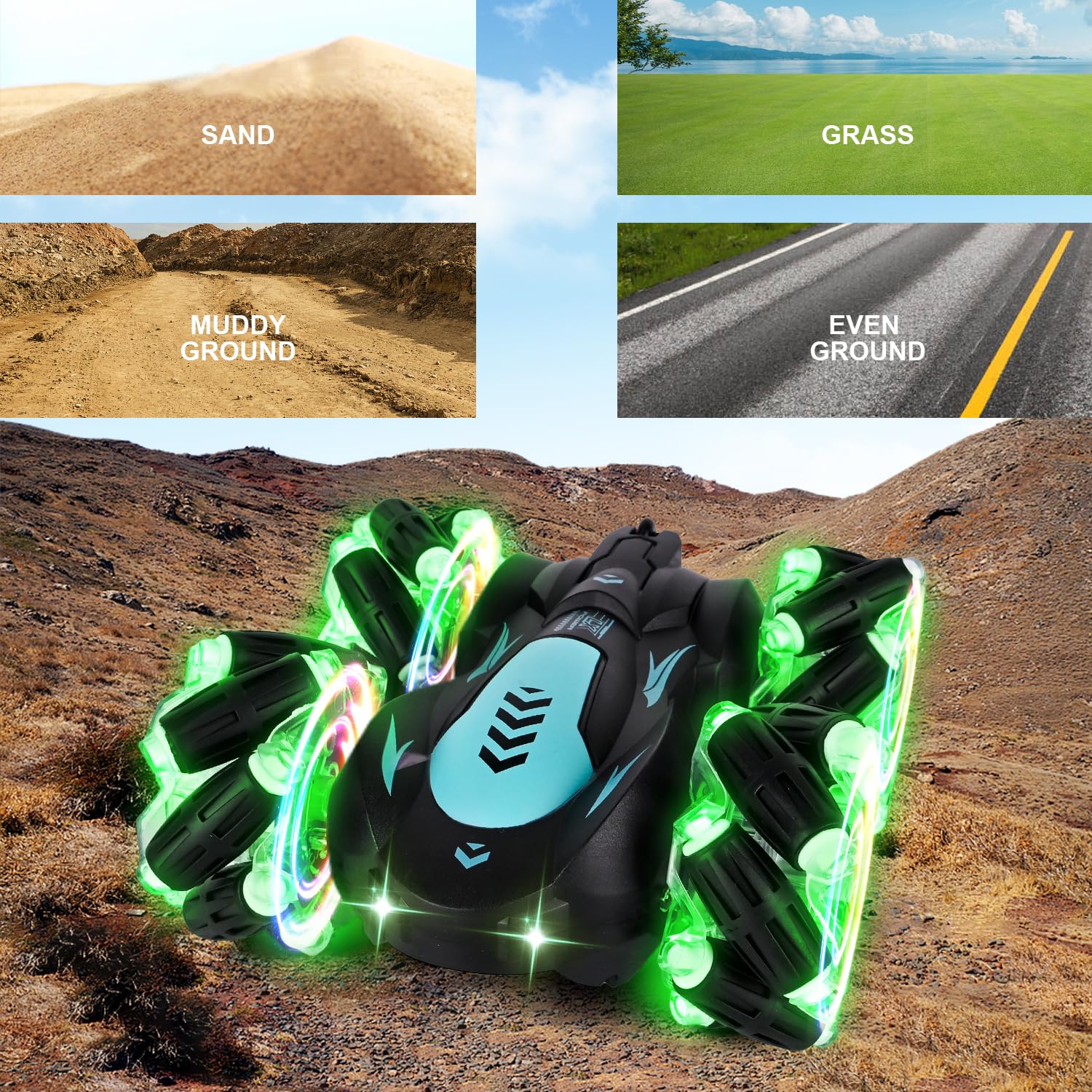 SYOZAC 360-degree spin enables dramatic flips and smooth turning.
