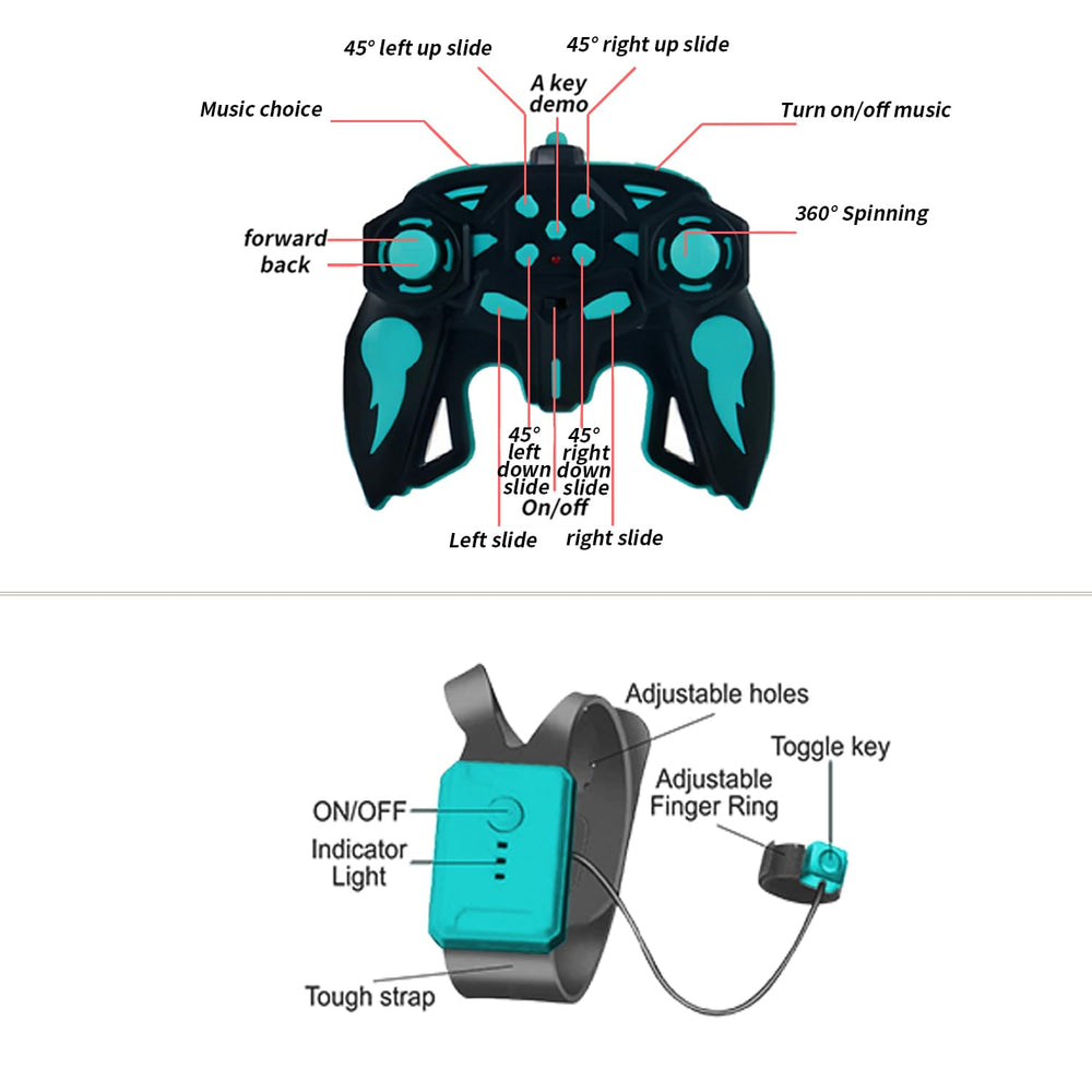 SYOZAC car lights and music enhance nighttime action and mood.