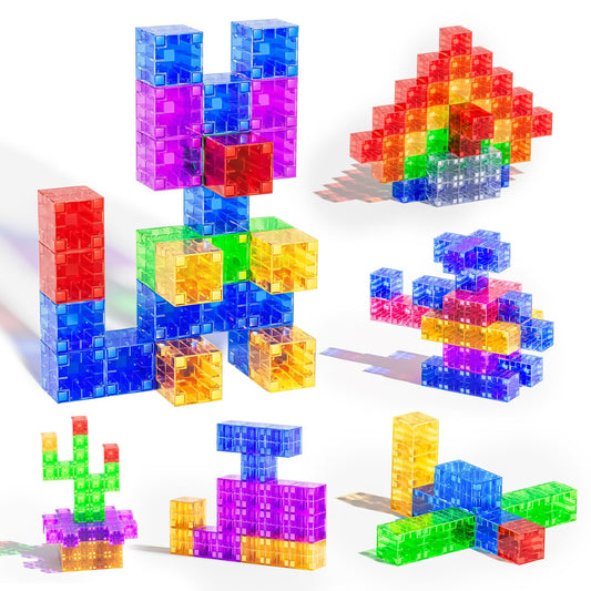 SYSKENI 56-piece magnetic blocks set for imaginative building and STEM play.