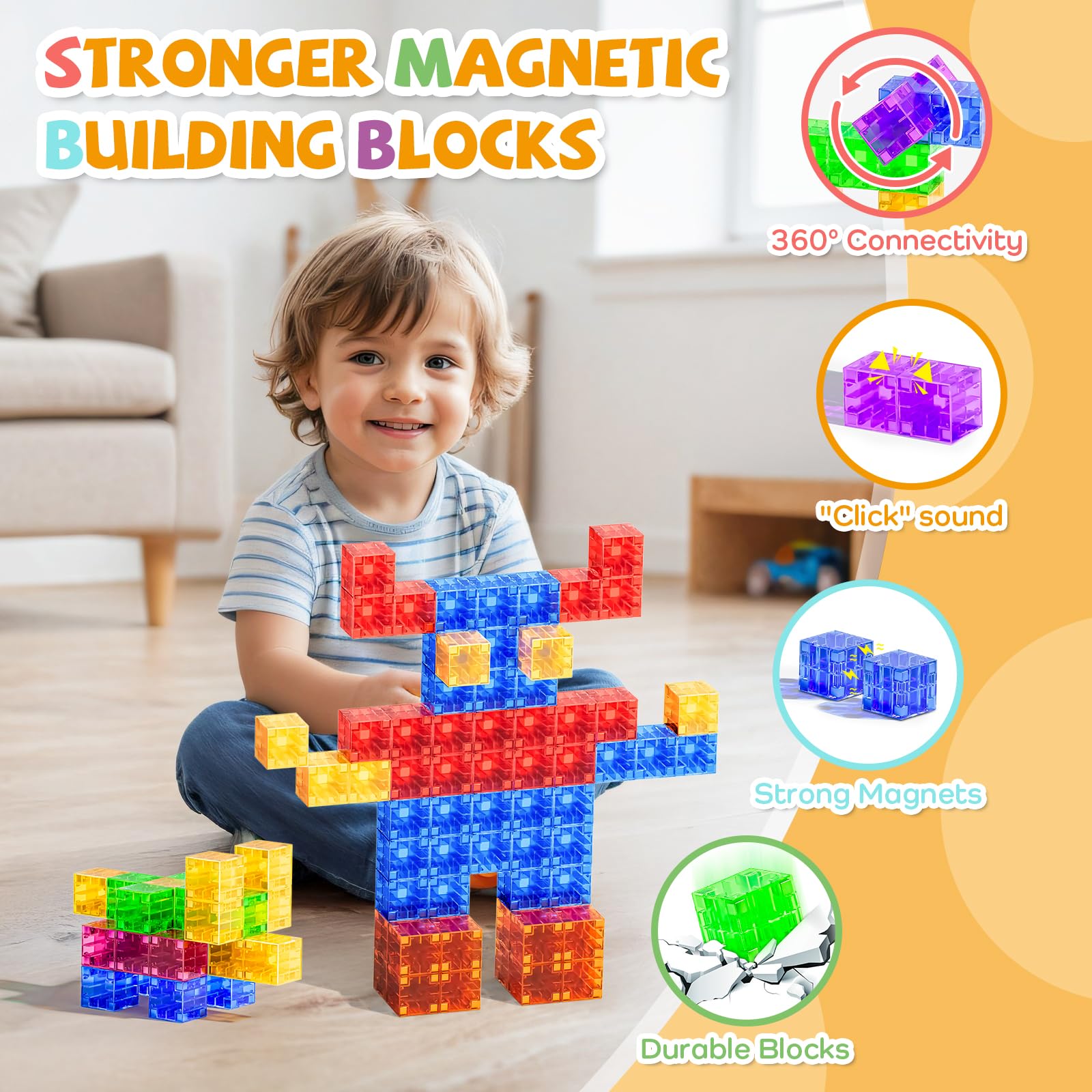 SYSKENI rounded-edge blocks ensure safe, kid-friendly construction play.