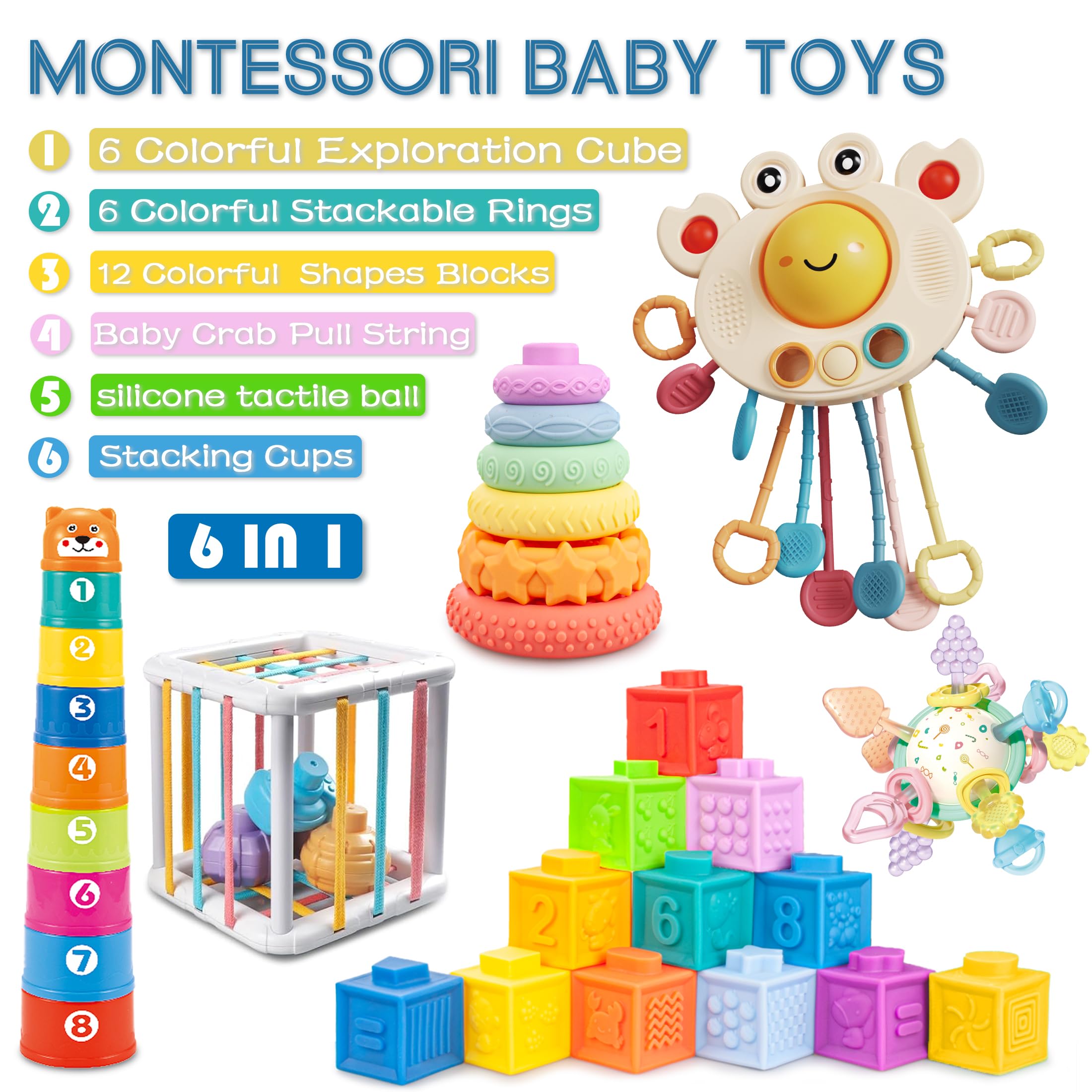 SYUUKH sensory exploration bin enhances tactile learning with varied shapes and colors.