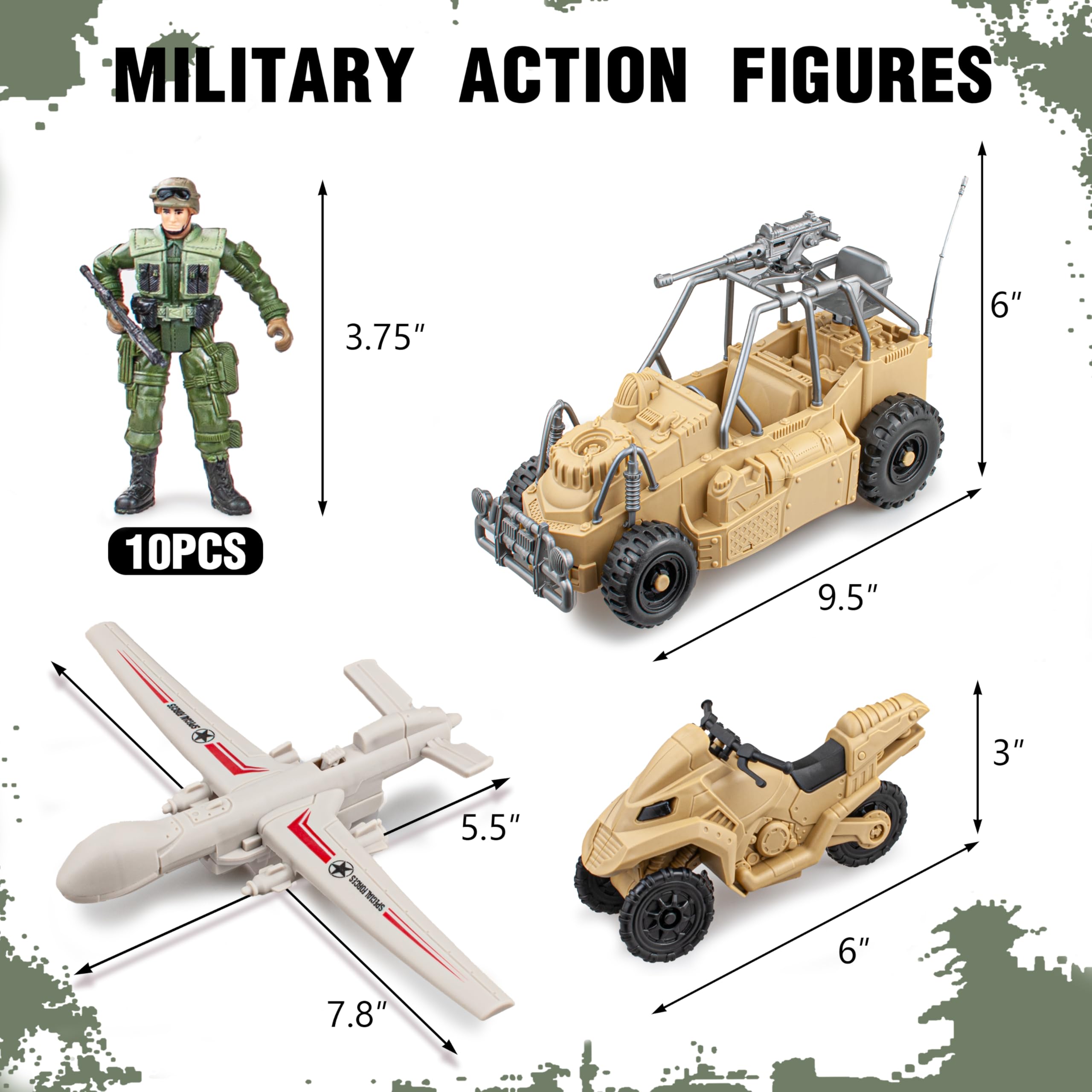 SYUUKH US Army men with truck and airplane for land-air operations