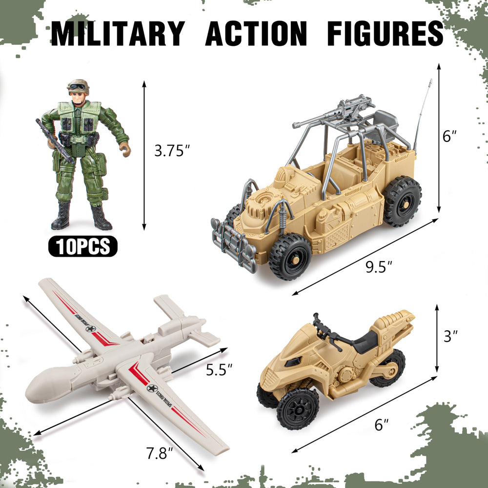 SYUUKH US Army men with truck and airplane for land-air operations