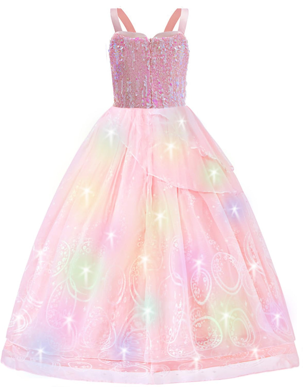 SZ-TONDA Pink Witch Dress with LED strip included for easy glow