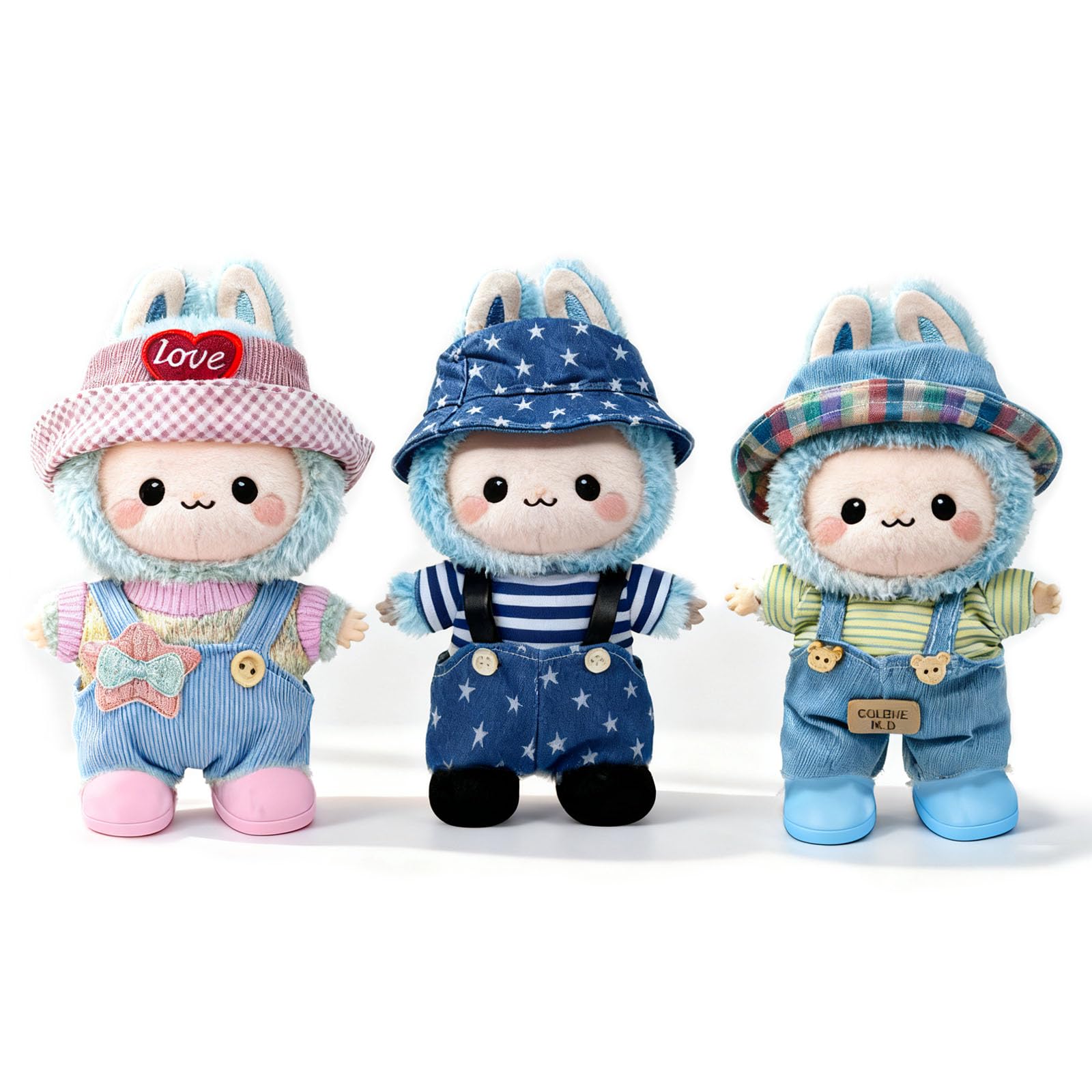 SZC&MFZ 17cm doll outfit overalls for easy dressing and display