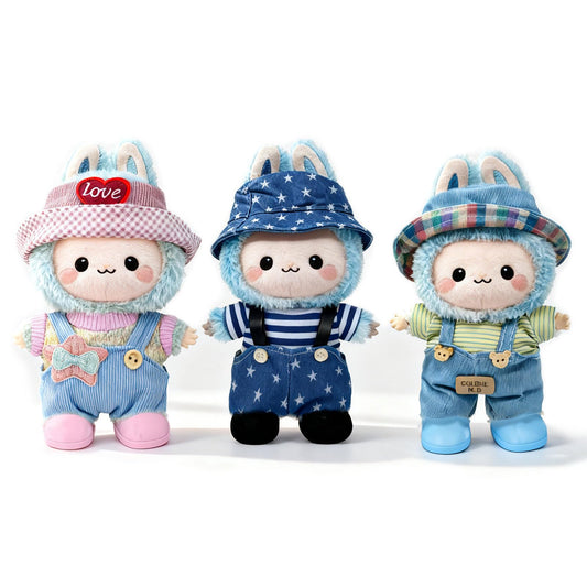 SZC&MFZ 17cm doll outfit overalls for easy dressing and display