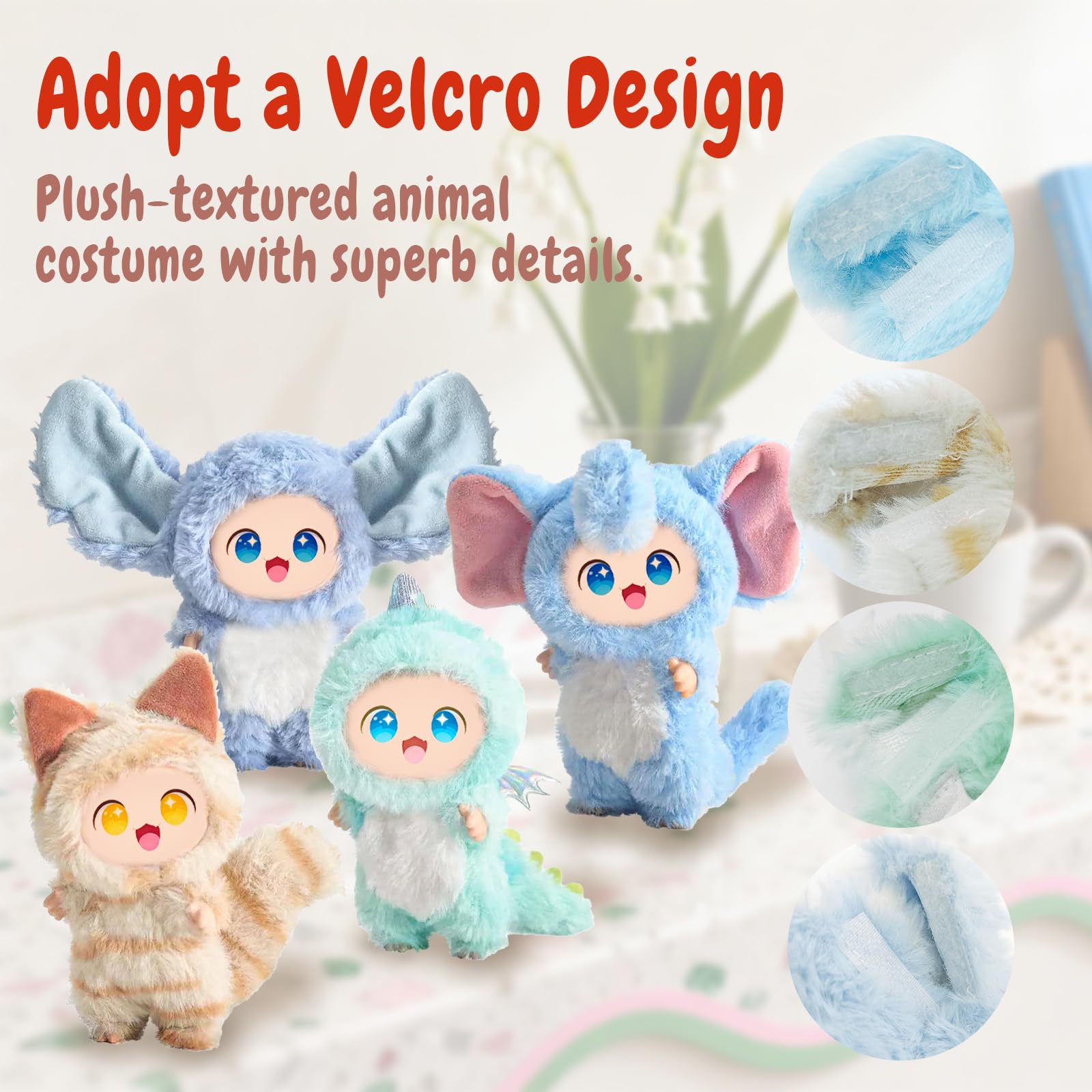 SZC&MFZ animal-style dress on 17cm Labu doll for cute display