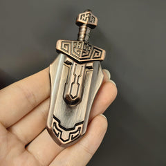 T-Conceal Bronze EDC sword decompression toy close-up handle for stress relief
