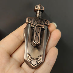 T-Conceal Bronze EDC sword decompression toy in-action photo for multi-use stress relief