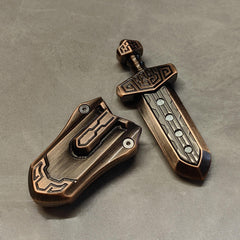 T-Conceal Bronze EDC sword decompression toy side profile for focused fidgeting