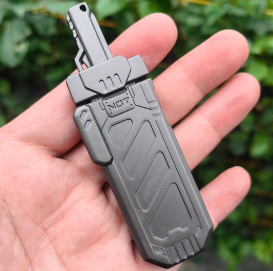 T-Conceal EDC fidget sliders in grey sword style with precise metal action.