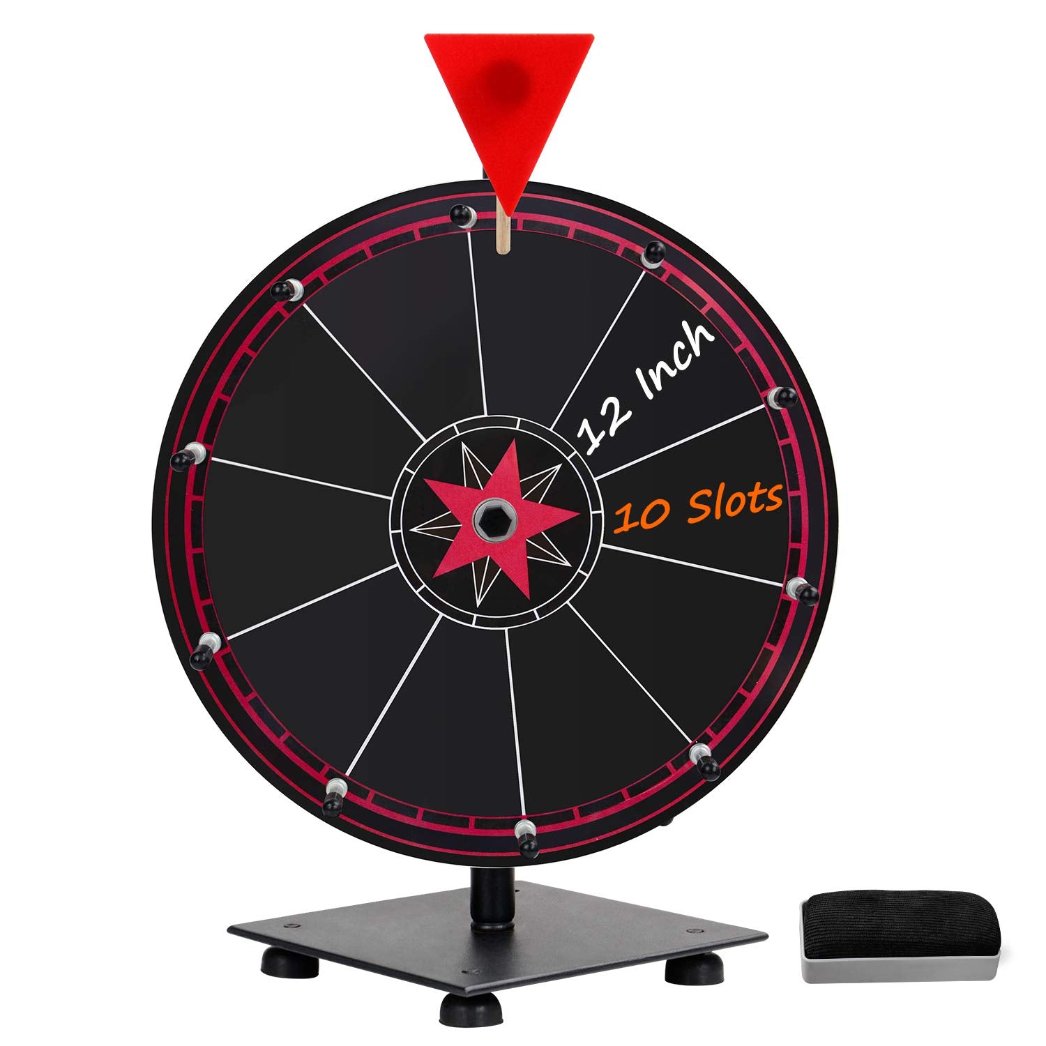T-SIGN 12-inch prize wheel with 10 slots for engaging event promotions.