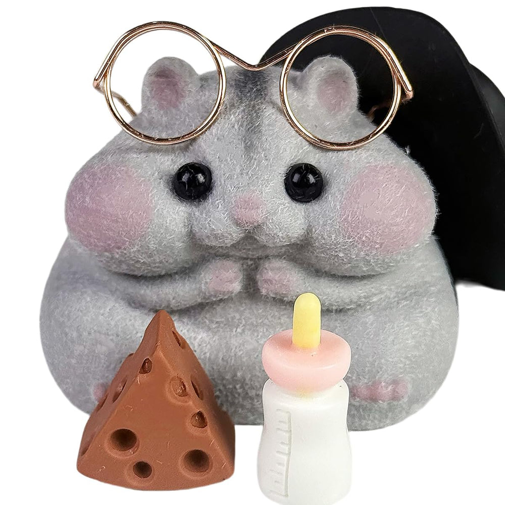 Taba squishy hamster toy closeup showing soft silicone texture and fluffy finish