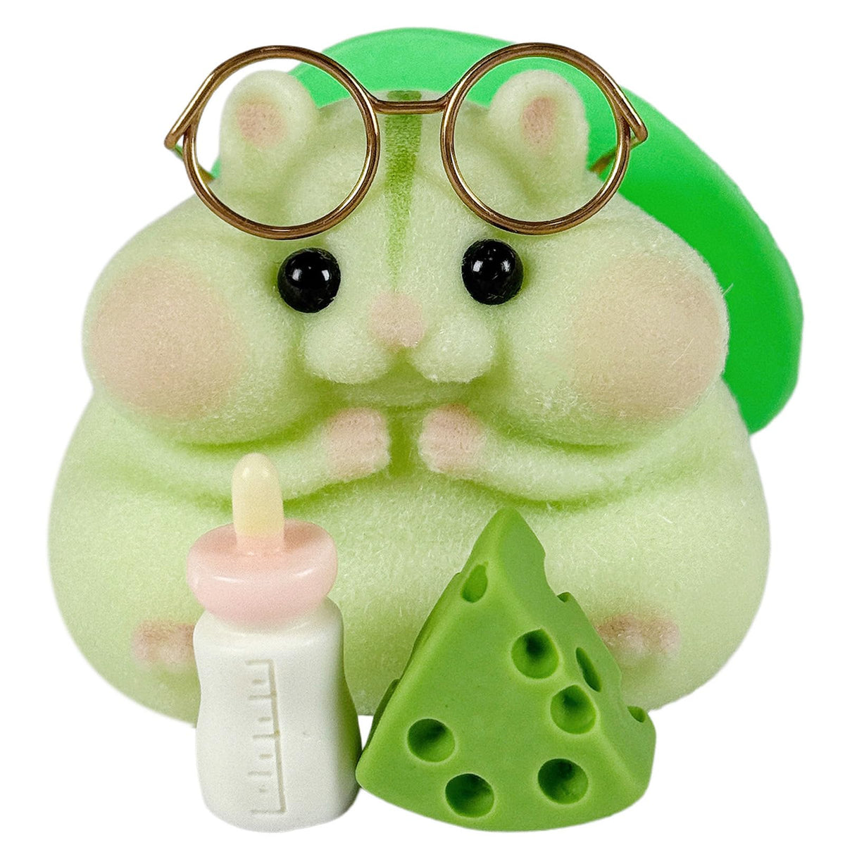 Taba Handmade Squishy Hamster Toy green close-up, calming tactile fidget for focus.