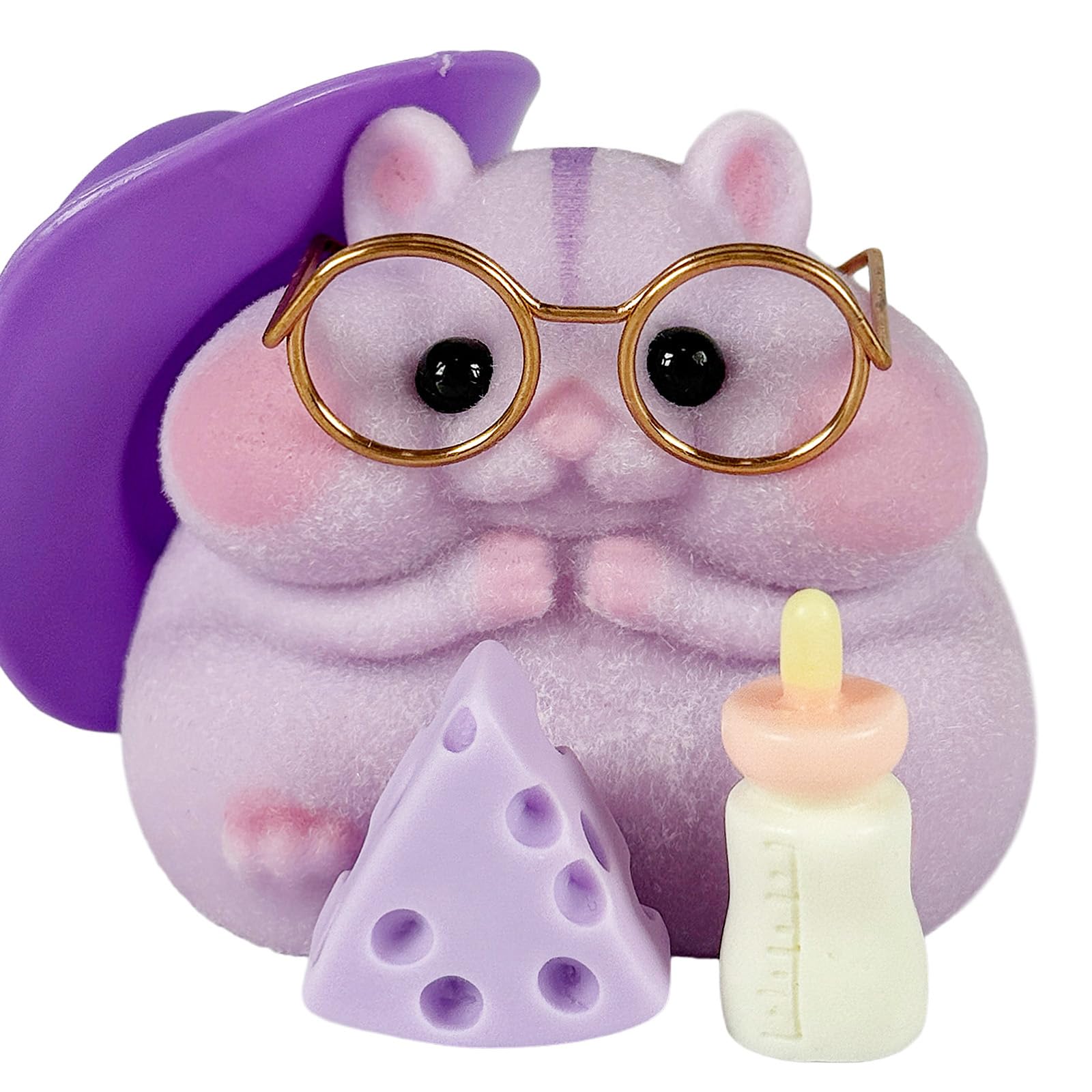 Taba squishy hamster toy in purple silicone with soft texture for stress relief.