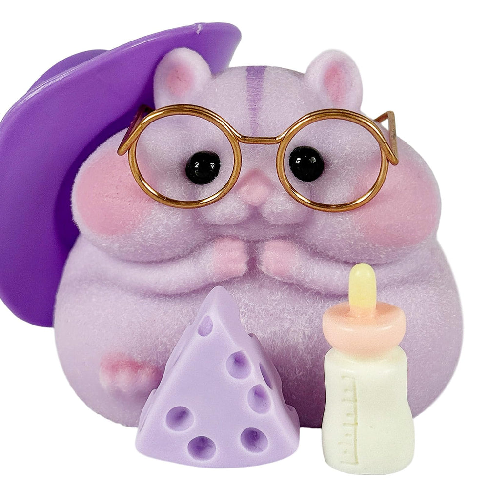 Taba squishy hamster toy in purple silicone with soft texture for stress relief.