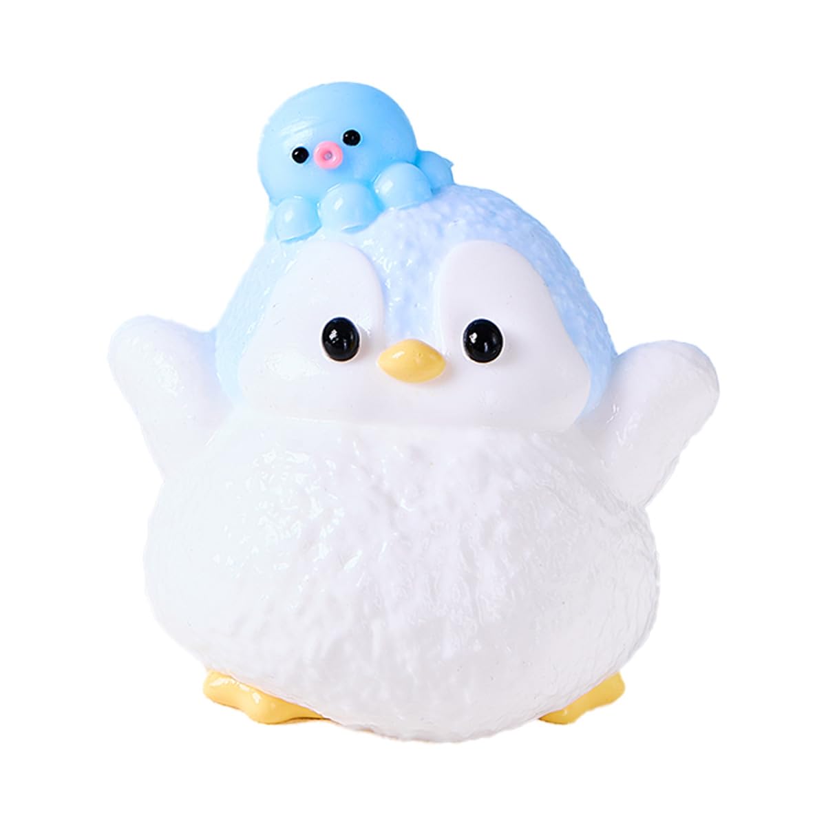 TabaSquishy Blue Penguin in hand for stress relief and focus.