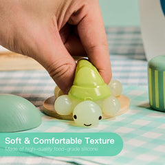 Tabasquishy Turtle durable squishy surface supports repeated squeezes.