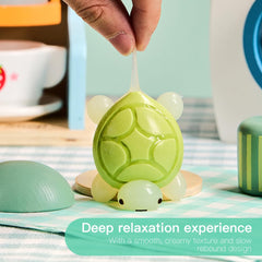 Tabasquishy Turtle squeeze toy helps kids and adults stay focused.