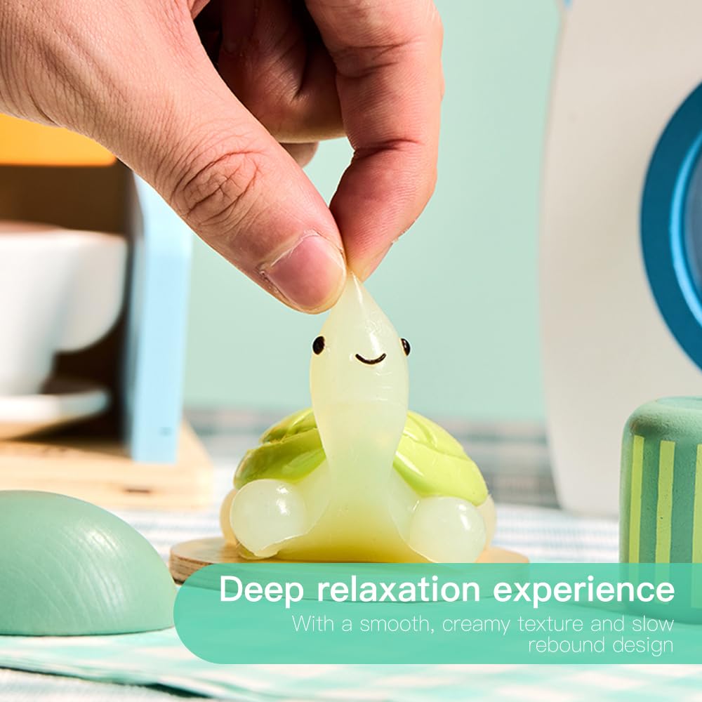 Tabasquishy Turtle cute kawaii look makes a playful sensory companion.