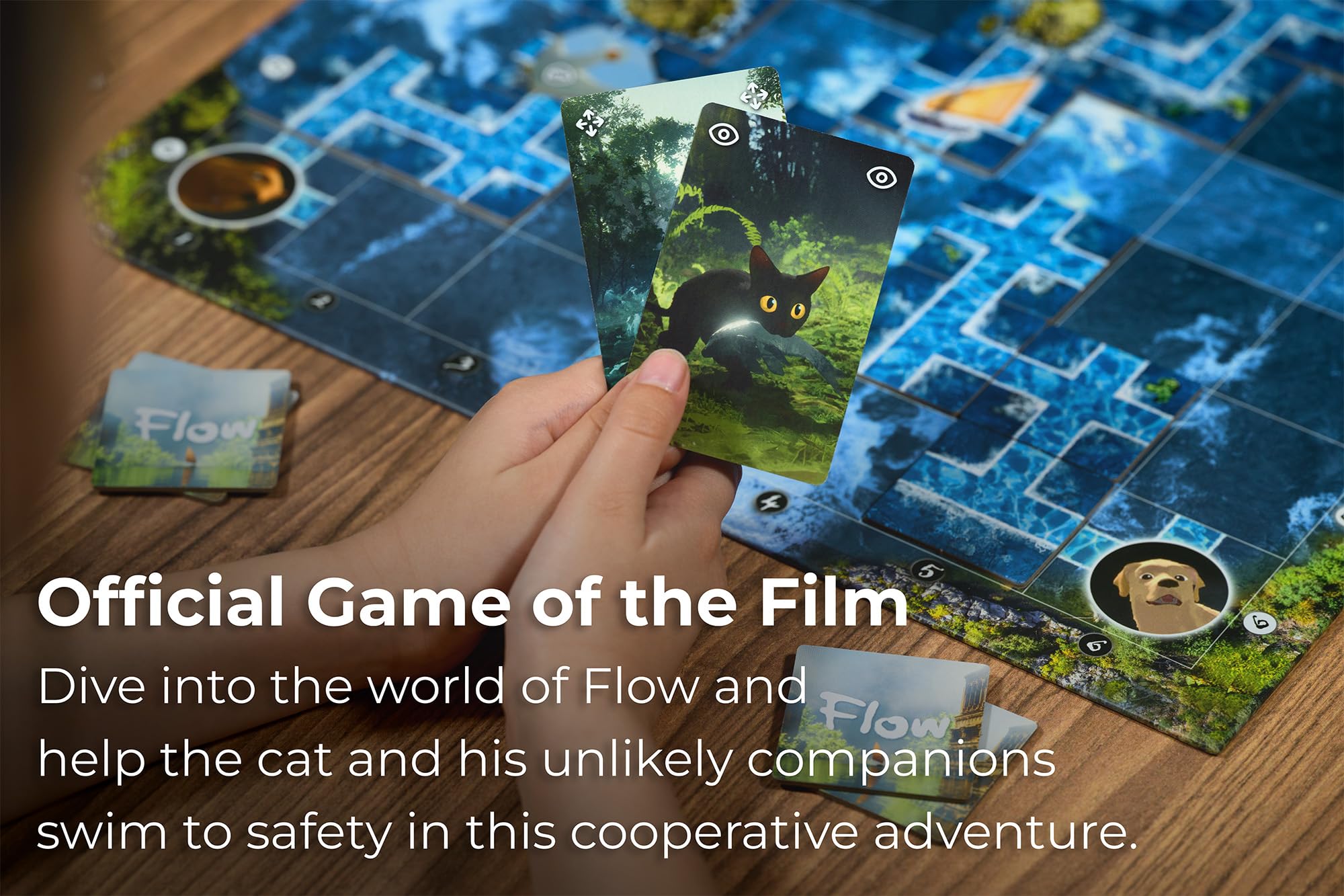 Flow player cards showing cooperative actions for teamwork