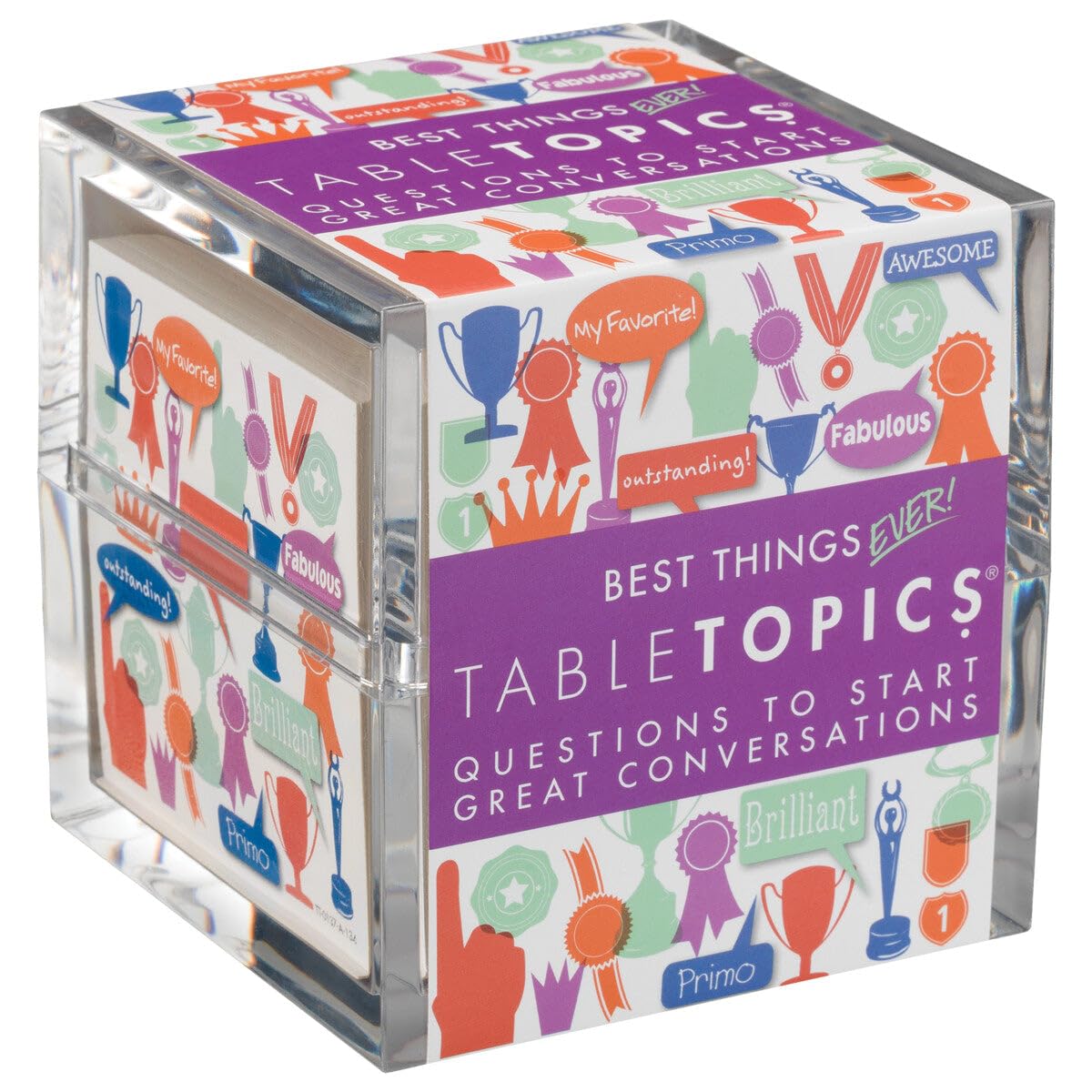 TableTopics Best Things Ever card pack close-up for deeper conversations.