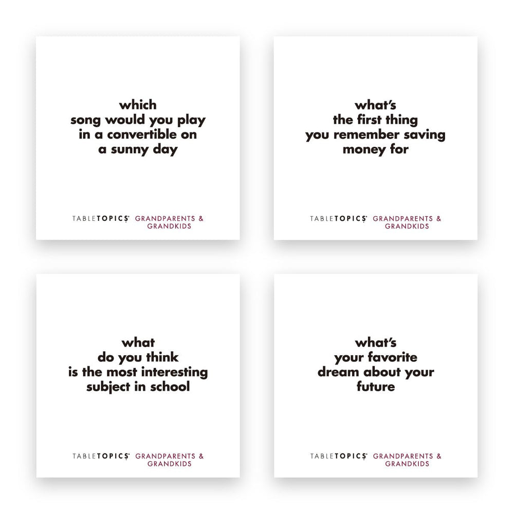 TableTopics Grandparents-Kids Gift-Ready Packaging invites thoughtful present moments.