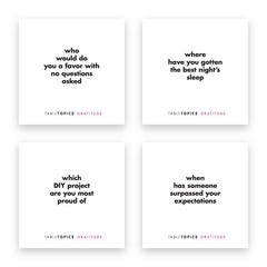 TableTopics Gratitude Cards with friends and family promote open sharing