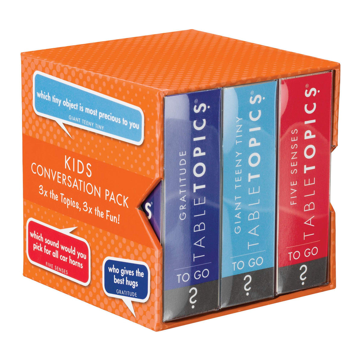 TableTopics Kids giant tiny cards set for family dinners and classroom icebreakers.