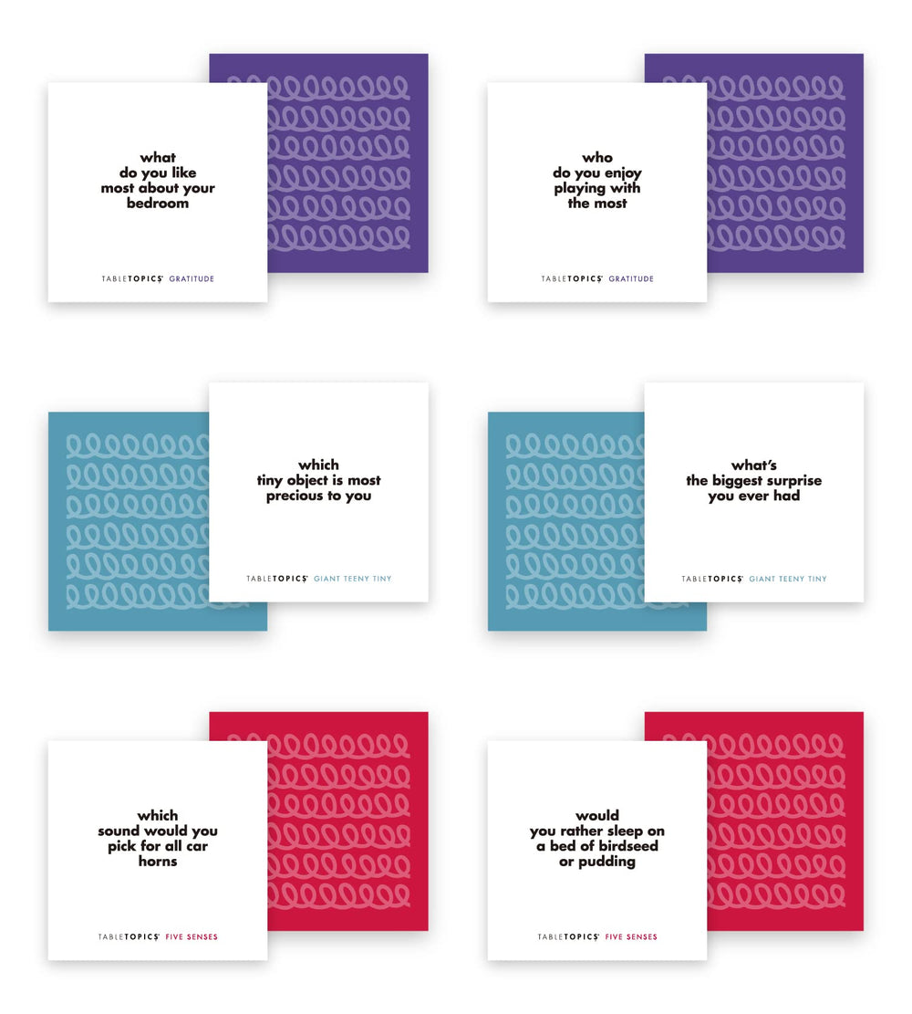 TableTopics Kids stocking stuffer boxed set for holiday gatherings.