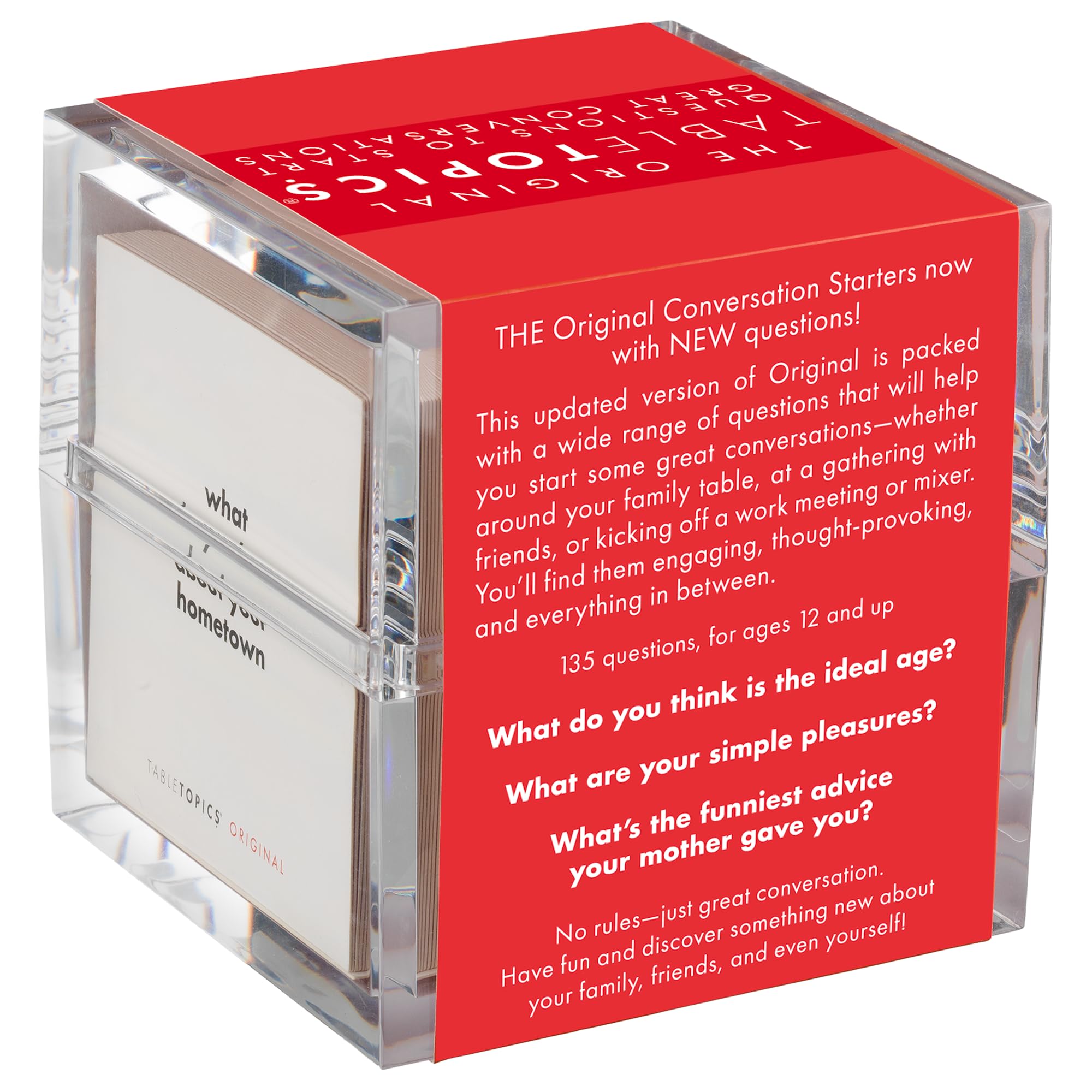 TableTopics Original gift packaging ideal for hosts or corporate gifting.