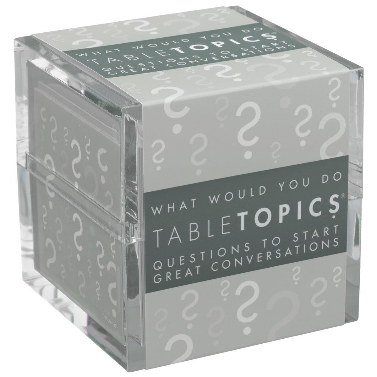 TableTopics What Would You Do cards fanned for engaging conversations at parties.