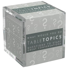 TableTopics What Would You Do cards fanned for engaging conversations at parties.